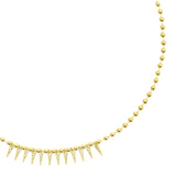 Talis Chains Cubic Zirconia Spike Drop Necklace in Gold