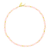 Talis Chains Jaipur Choker Rose Quartz in Gold