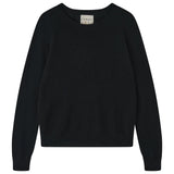 Jumper 1234 Crop Cashmere Crew in Black