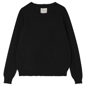 Jumper 1234 Distressed Crew in Black