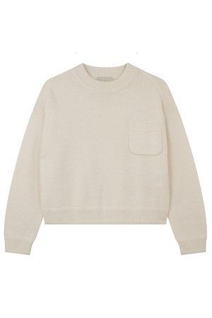 Jumper 1234 Heavy Pocket Turtle in Cream