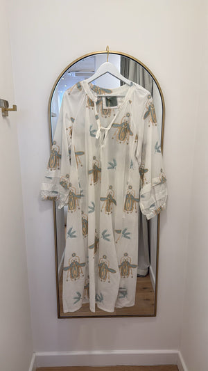 Aether Concept Dress in White Green