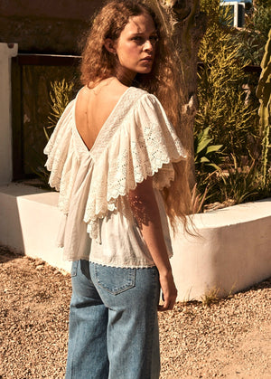 Faune Camelia Top in White