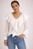 Silk 95 Five Chapelle Top in White