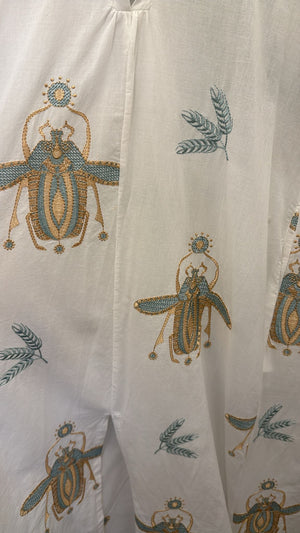 Aether Concept Dress in White Green