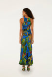 Farm Rio Banana Grapes Sleeveless Maxi Dress BLUE