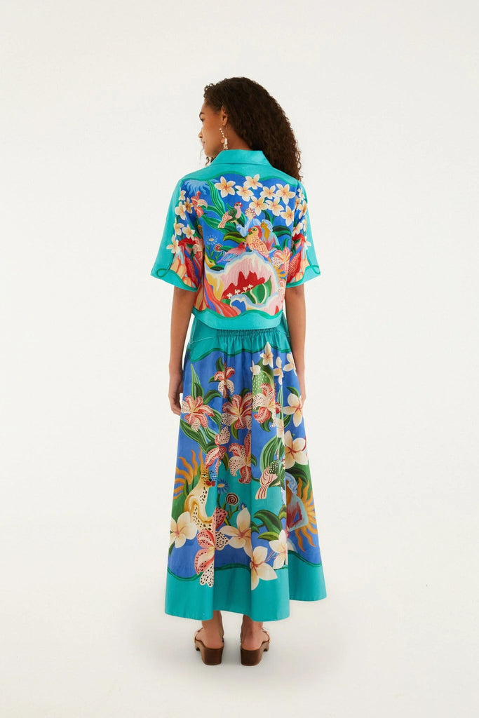 Farm Rio Garden Of Life Midi Skirt