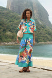 Farm Rio Garden Of Life Midi Skirt