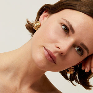 Gas Bijoux Anne Strass Earrings in Gold