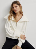 Varley Vine Half Zip Pullover in Ivory