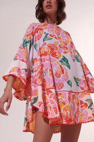 Poupette St Bart Allia Poncho in Orange