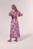 Poupette St Bart Aude Long Skirt in Pink Flower Print