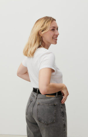 American Vintage Jacksonville Scoop Neck in White