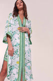 Poupette St Bart Long Erica Kimono in Green Garden