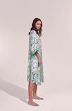 Poupette St Bart Long Erica Kimono in Green Garden