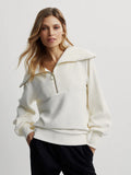 Varley Vine Half Zip Pullover in Ivory