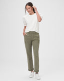 Paige Drew Cargo Jeans in Ivy Green