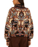 Farm Rio Tapestry Dream Cardigan MULBERRY