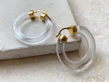 Shyla Ariel Hoops in Clear