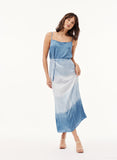 Bella Dahl Cowl Neck Tie-Dye Maxi Dress in Mykonos Print