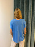 Not Shy Zoe Tee in Touareg Blue