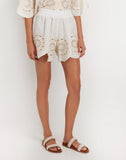 Kori Daisy Shorts in White with Cream