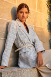By Malina Leah Blazer in Blue Check