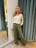 Not Shy Satine Trousers in Avocat