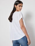 Not Shy Zoe Tee in White