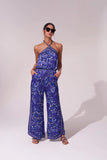 Poupette St Barth Isabelle Jumpsuit in Blue Pivoine