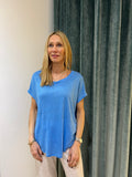 Not Shy Zoe Tee in Touareg Blue